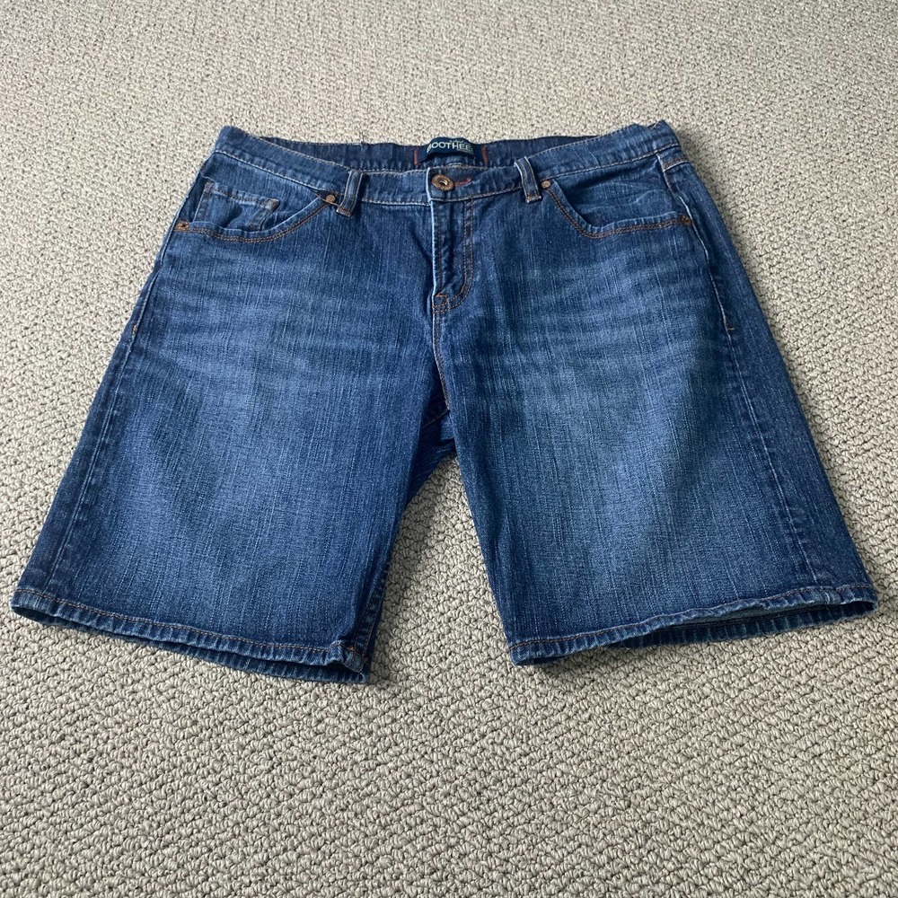 Bootheel Womens Shorts Size 31/10 Blue Dark Wash Denim Boyfriend Mid Rise